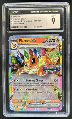 2025 Pokemon Prismatic Evolutions Flareon ex Promos Surprise Box #014/131 CGC 9 - Image 1