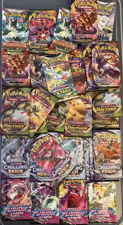 TCG Pokemon Booster Pack Lot x30 Investment opened Lot Huge Pokemon Pack Lot - Image 1