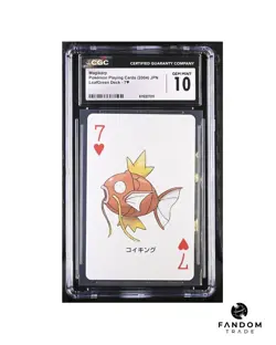 [POP 2] CGC 10 GEM MINT Magikarp 7 of Hearts 2004 Pokemon LeafGreen Poker Deck - Image 1