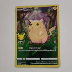 Pokemon Pikachu 005/025 Celebrations Full Art Holo Rare Basic 60 HP Thunder Jolt - Image 1