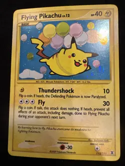 Flying Pikachu HOLO Rising Rivals Pokemon TCG 113/111 Raw Ungraded - Image 1