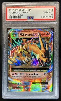 2016 Pokemon XY Evolutions Mega Charizard Holo #13/108 PSA 10 GEM MINT - Image 1