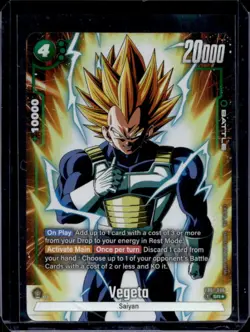 2024 Dragon Ball Super Fusion World Vegeta SR Alternate Alt Art #FB01-096 - Image 1
