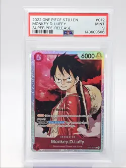 MONKEY D. LUFFY 2022 ONE PIECE SUPER RARE RELEASE ST01-012 PSA 9 Q0878 - Image 1