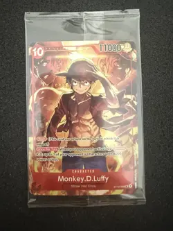 One Piece Monkey D. Luffy ST10-006 Alt Art SR Promo Sealed Pack Fresh PSA Ready - Image 1