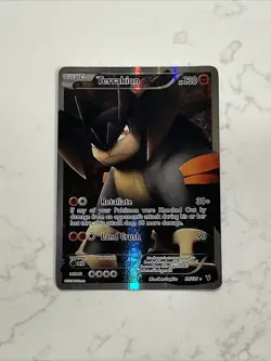 Pokemon TCG Terrakion Full Art Holo Card Noble Victories 99/101 NM - Image 1