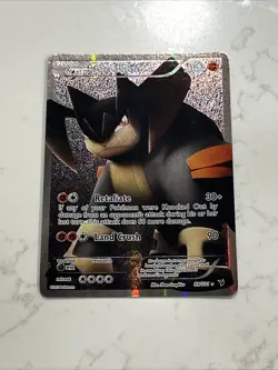 Pokemon TCG Terrakion Full Art Holo Card Noble Victories 99/101 NM - Image 2