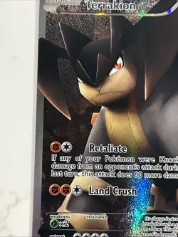 Pokemon TCG Terrakion Full Art Holo Card Noble Victories 99/101 NM - Image 5