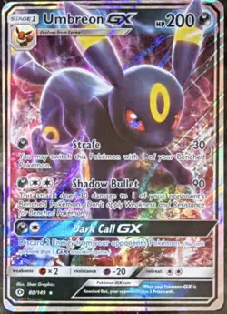 Pokemon TCG Umbreon GX 80/149 SM Base Set Ultra Rare Holo Stage 1 Card - Image 1