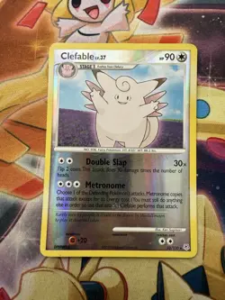 Clefable Reverse Holo Rare Pokemon Card 22/130 Diamond & Pearl Set LP - Image 1