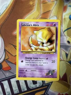 Pokemon Cards Sabrina's Abra 91/132 Unlimited Gym Heroes WOTC Common NM - Image 1