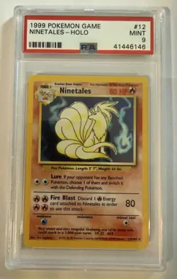 Pokemon TCG 1999 Base Set Ninetales Holo Rare PSA 9 Card #12 - Image 1