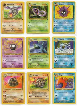 Pokemon Fossil Lot of 32 ALL different cards NM-MT+ NPW Pictured Front and Back - Image 1