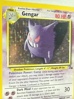 Pokemon TCG Gengar Fossil Holo Card 5/62 Unlimited Rare Vintage WOTC - Image 2