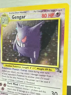 Pokemon TCG Gengar Fossil Holo Card 5/62 Unlimited Rare Vintage WOTC - Image 3