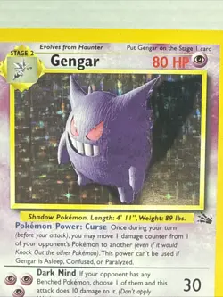 Pokemon TCG Gengar Fossil Holo Card 5/62 Unlimited Rare Vintage WOTC - Image 4