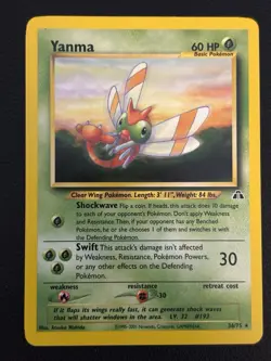 Yanma 36/75 Neo Discovery Rare Non-Holo Vintage Pokemon TCG Card - Image 1