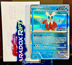2023 Pokemon Paradox Rift Iron Bundle Black Star Promo SVP058 w/Sealed Card Deck - Image 3
