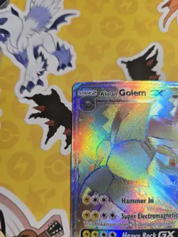 Mint Alolan Golem GX (Secret) 113/111 Crimson Invasion Holo Pokemon Card - Image 4