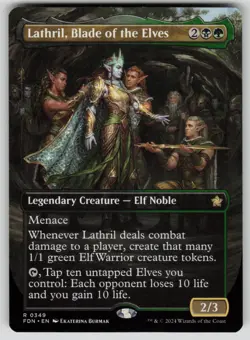 Lathril, Blade of the Elves (Borderless) Normal R Foundations 349 NM - Image 1