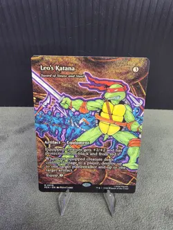 Leo's Katana M 0018 PZA (Borderless) MTG Teenage Mutant Ninja Turtles Non-Foil - Image 5