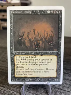 Magic The Gathering - Demonic Hordes - 1995 4th Edition - Image 1