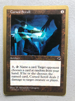 Mtg Carte Magic WCD Budde Cursed Scroll Gold border English MP - Image 1