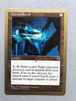 Mtg Carte Magic WCD Cursed Scroll Gold Border Slemr LP - Image 1