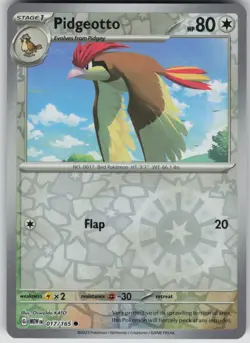 Pokemon TCG Pidgeotto Common Reverse Holo SV: Scarlet & Violet 151 017/165 - Image 1