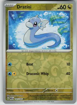 Pokemon TCG Dratini Common Reverse Holo SV: Scarlet & Violet 151 147/165 - Image 1