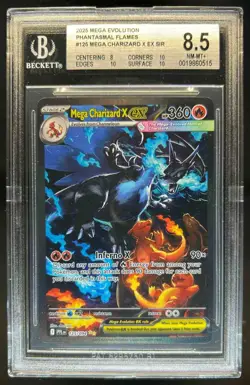 2025 Pokemon PFL Mega Charizard X ex Special Illustration Rare #125/094 BGS 8.5 - Image 1