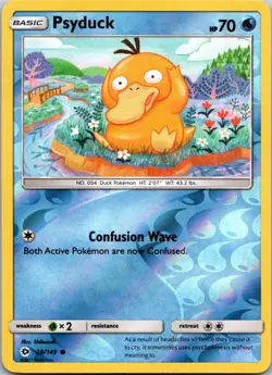 Psyduck 28/149 C SM Base Set Pokemon Reverse Holo NM - Image 1