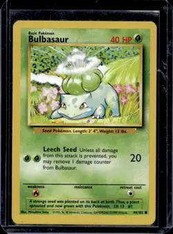 1999 Pokemon Unlimited Bulbasaur Common #44/102 - Image 1