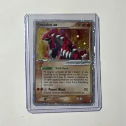 Pokemon Groudon ex Ultra Rare Holo EX Crystal Guardians 93/100 100 HP Card - Image 1