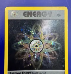 1st Edition Rainbow Energy 17/82 Holo Pokemon Card TCG Team Rocket Wotc NM - Image 5