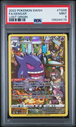 2022 POKEMON SWORD & SHIELD LOST ORIGIN #TG06 FA/GENGAR LOST ORIGIN PSA 9 - Image 1