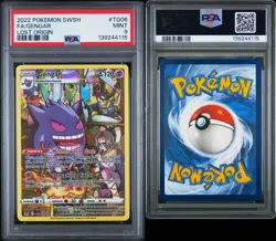 2022 POKEMON SWORD & SHIELD LOST ORIGIN #TG06 FA/GENGAR LOST ORIGIN PSA 9 - Image 3