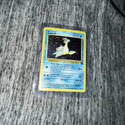English Lapras 10/62 Fossil Set - Unlimited Holo Rare MP- Pokemon TCG - Image 1