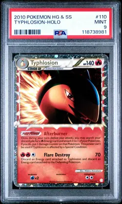 2010 POKEMON HEARTGOLD SOULSILVER TYPHLOSION PRIME #110 PSA 9 MINT #118738981 - Image 1
