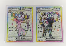 Prismatic Evolutions Umbreon EX 176 & Espeon EX 175 Black Star Promos Pokemon - Image 1