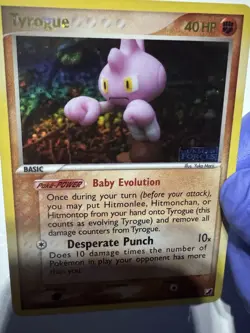 Tyrogue Reverse Holo Rare Stamped 33/115 EX Unseen Forces 2005 NM Pokemon TCG - Image 2