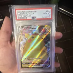 The Pokemon Company Pikachu VMAX 044/185 Vivid Voltage Ultra Rare Holo PSA 10 - Image 1