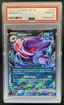 2024 Pokemon Temporal Forces Gengar ex #104/162 PSA 10 GEM MINT - Image 1