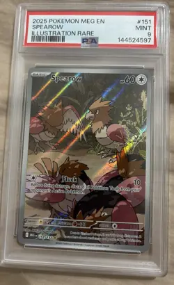 2025 Pokemon Mega Evolutions #151 Spearow PSA 9 - Image 1