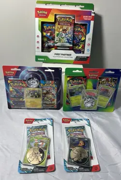 Pokemon TCG Lot of 5 Items as Pictured 1st Partner, Ascended Hero’s & More! New - Image 1