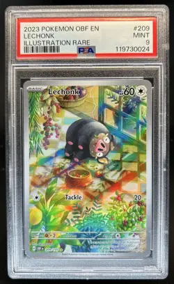 2023 Pokemon SV Obsidian Flames - OBF EN Lechonk #209/197 PSA 9 - Image 1