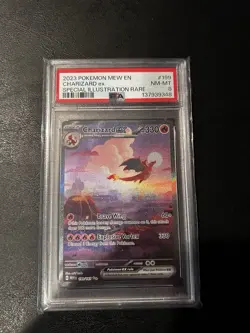 2023 Pokemon Charizard ex 199/165 Scarlet & Violet 151 SIR Holo PSA 8 - Image 1