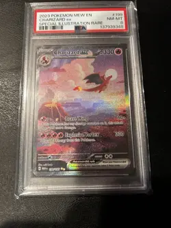 2023 Pokemon Charizard ex 199/165 Scarlet & Violet 151 SIR Holo PSA 8 - Image 4