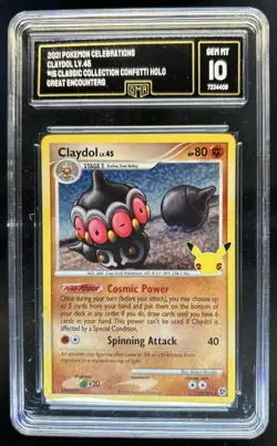 2021 Pokemon SWSH Celebrations Claydol Classic Collection #15/106 GMA 10 - Image 1