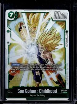 2024 Dragon Ball Fusion Son Gohan Childhood Secret Rare Alt-Art #FB01-140 - Image 1